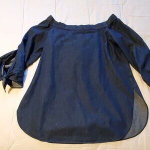 Tibi denim 3/4 sleeve top size 4 s/m